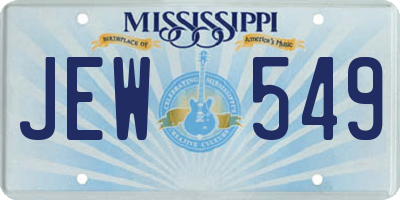 MS license plate JEW549