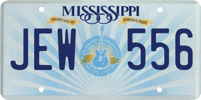 MS license plate JEW556