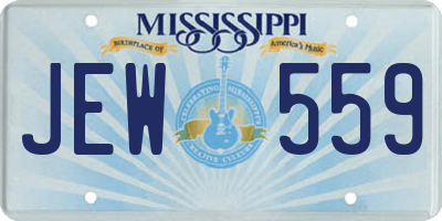 MS license plate JEW559
