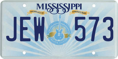 MS license plate JEW573