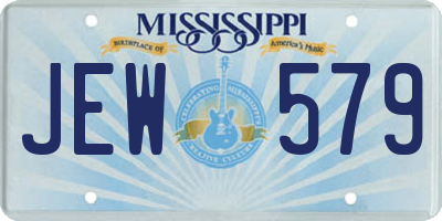 MS license plate JEW579