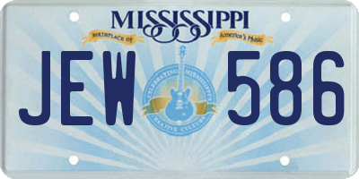 MS license plate JEW586