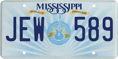 MS license plate JEW589