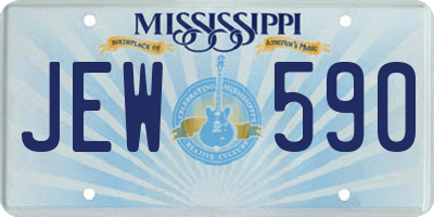 MS license plate JEW590