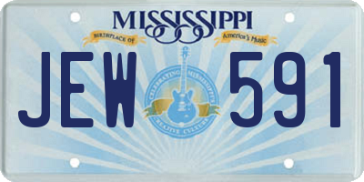 MS license plate JEW591