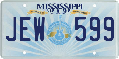 MS license plate JEW599