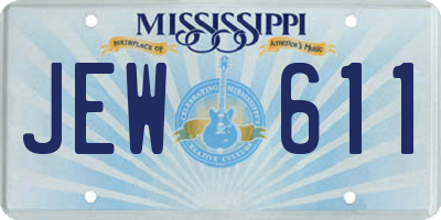 MS license plate JEW611