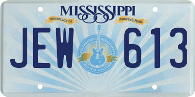 MS license plate JEW613