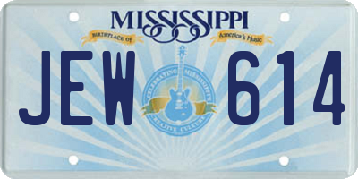 MS license plate JEW614