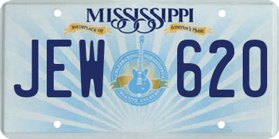 MS license plate JEW620