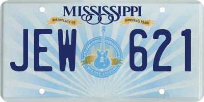 MS license plate JEW621
