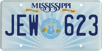 MS license plate JEW623