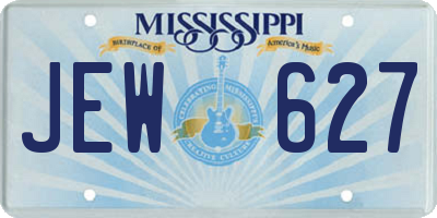 MS license plate JEW627