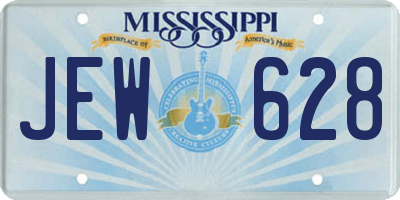 MS license plate JEW628
