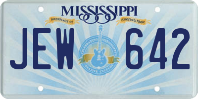 MS license plate JEW642