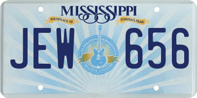 MS license plate JEW656
