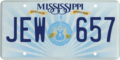 MS license plate JEW657