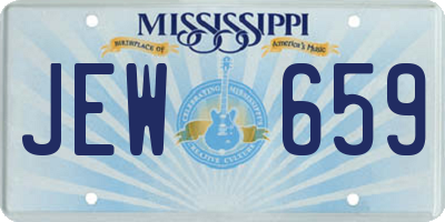 MS license plate JEW659