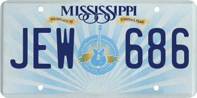 MS license plate JEW686