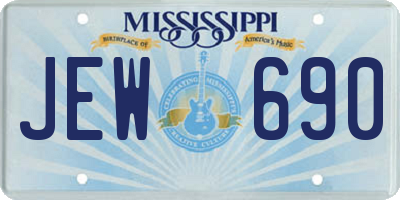 MS license plate JEW690