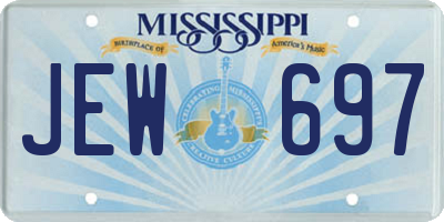 MS license plate JEW697