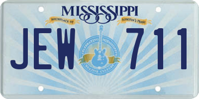 MS license plate JEW711
