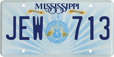 MS license plate JEW713
