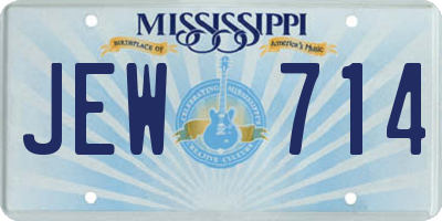 MS license plate JEW714