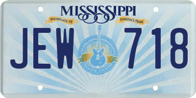 MS license plate JEW718