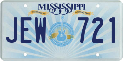 MS license plate JEW721