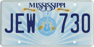 MS license plate JEW730