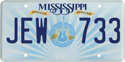 MS license plate JEW733