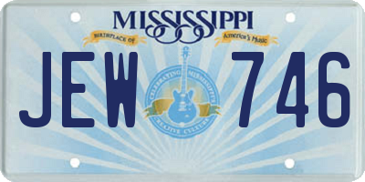 MS license plate JEW746