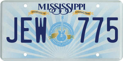 MS license plate JEW775