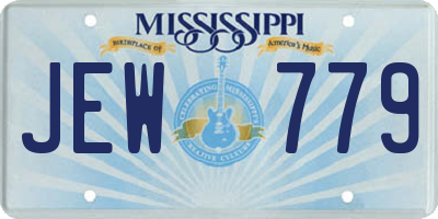 MS license plate JEW779