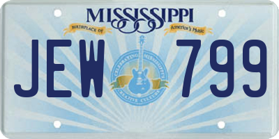 MS license plate JEW799