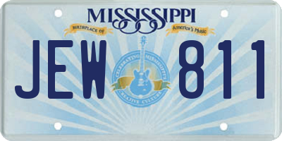 MS license plate JEW811