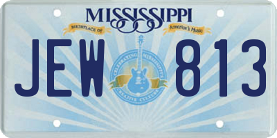 MS license plate JEW813