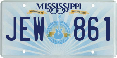 MS license plate JEW861