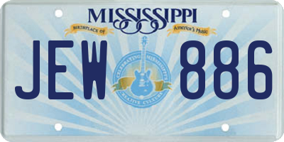 MS license plate JEW886