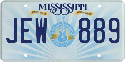 MS license plate JEW889