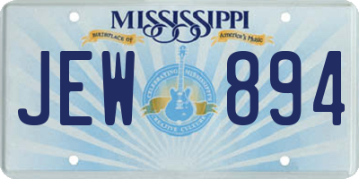 MS license plate JEW894