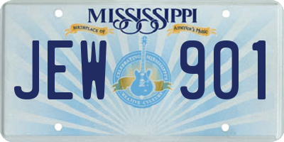 MS license plate JEW901