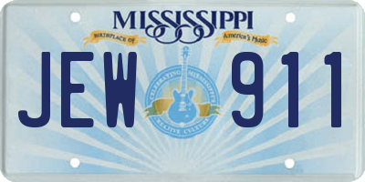 MS license plate JEW911