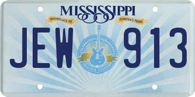 MS license plate JEW913