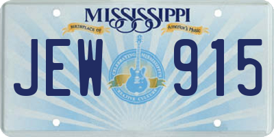 MS license plate JEW915