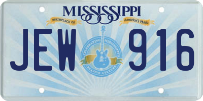 MS license plate JEW916