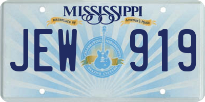 MS license plate JEW919