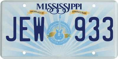MS license plate JEW933