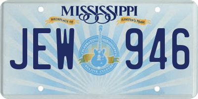 MS license plate JEW946